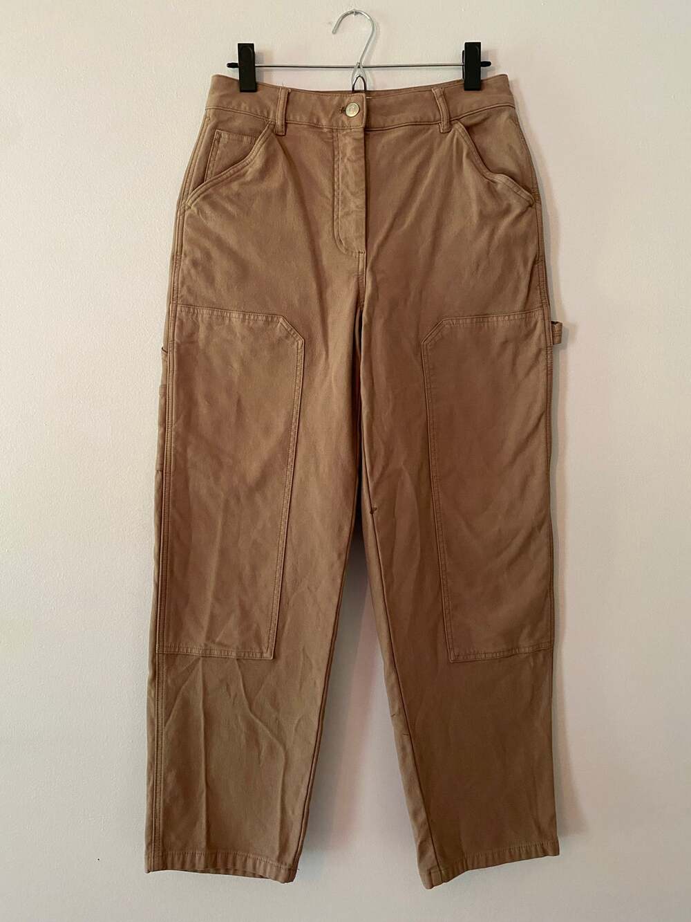 Aritzia Wilfred Brown Brennan Cargo Pants High Waisted Utility Women's size 8